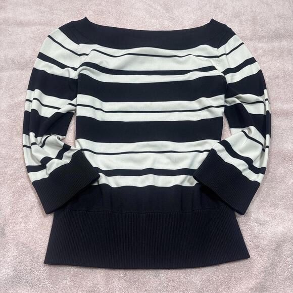 INC International Concepts Tops - y2k striped structured wide neck top